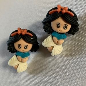 NWT. Handmade Pierced Earrings of Fancy Girls.  For ages 5 and up!